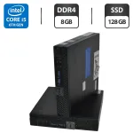 Неттоп Dell OptiPlex 5050 USFF / Intel Core i5-6500T (4 ядра по 2,5 - 3,1 ГГц) / 8 ГБ DDR4 / 128 ГБ SSD / Intel HD Graphics 530 / Wi-Fi / Windows 11 Pro / Блок живлення б/в