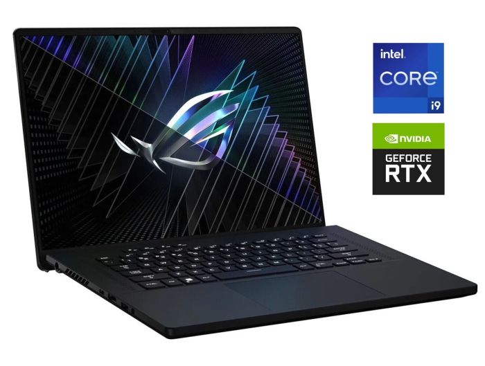 Ігровий ноутбук Б-клас Asus ROG Zephyrus M16 GU604VI / 16" (2560x1600) IPS / Intel Core i9-13900H (14 (20) ядер по 2.6 - 5.4 GHz) / 16 GB DDR5 / 1000 GB SSD NVMe / nVidia GeForce RTX 4070, 8 GB GDDR6, 128-bit / WebCam б/в - зображення 1