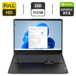 Ігровий ноутбук Lenovo IdeaPad Gaming 3 16ARH7 Gray / 16" (1920x1080) IPS / AMD Ryzen 5 6600H (6 (12) ядер по 3.3 - 4.5 GHz) / 16 GB DDR5 / 512 GB SSD / nVidia GeForce RTX 3050, 4 GB GDDR6, 128-bit / WebCam б/в