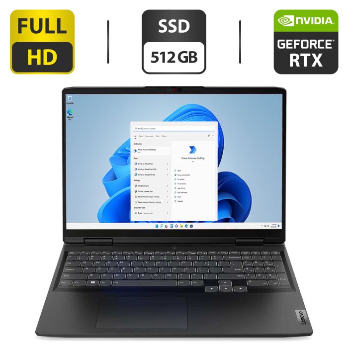 Ігровий ноутбук Lenovo IdeaPad Gaming 3 16ARH7 Gray / 16" (1920x1080) IPS / AMD Ryzen 5 6600H (6 (12) ядер по 3.3 - 4.5 GHz) / 16 GB DDR5 / 512 GB SSD / nVidia GeForce RTX 3050, 4 GB GDDR6, 128-bit / WebCam б/в - зображення 1