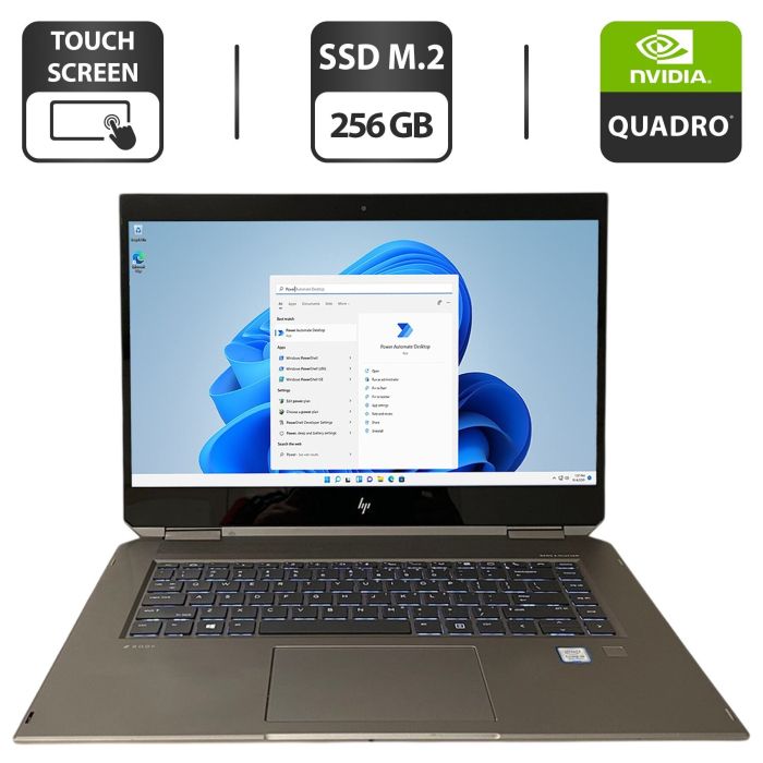 Мобільна робоча станція-трансформер HP ZBook Studio x360 G5 / 15,6" (3840x2160) IPS Touch / Intel Core i9-8950HK (6 (12) ядра по 2.9 - 4.8 GHz) / 16 GB DDR4 / 256 GB SSD M.2 / nVidia Quadro P2000, 4 GB GDDR5, 128-bit / WebCam б/в - зображення 1