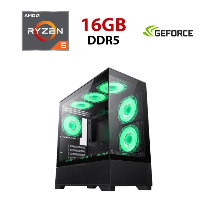 Ігровий ПК STALKER Vista MB Tower / AMD Ryzen 5 8400F (6 (12) ядер по 4.2 - 4.7 GHz) / 16 GB DDR5 / 960 GB SSD / nVidia GeForce RTX 5060, 8 GB GDDR7, 128-bitб/в - зображення 1