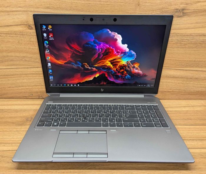 Мобільна робоча станція HP zBook 15 G6 / 15,6" (1920x1080) IPS / Intel Core i7-9750H (6 (12) ядер по 2,6 - 4,5 ГГц) / 16 ГБ DDR4 / 480 ГБ SSD + 256 ГБ SSD / nVidia Quadro T2000, 4 ГБ GDDR5, 128-біт / Веб-камера / Сканер відбитків пальців / Windows 10 б/в - зображення 2