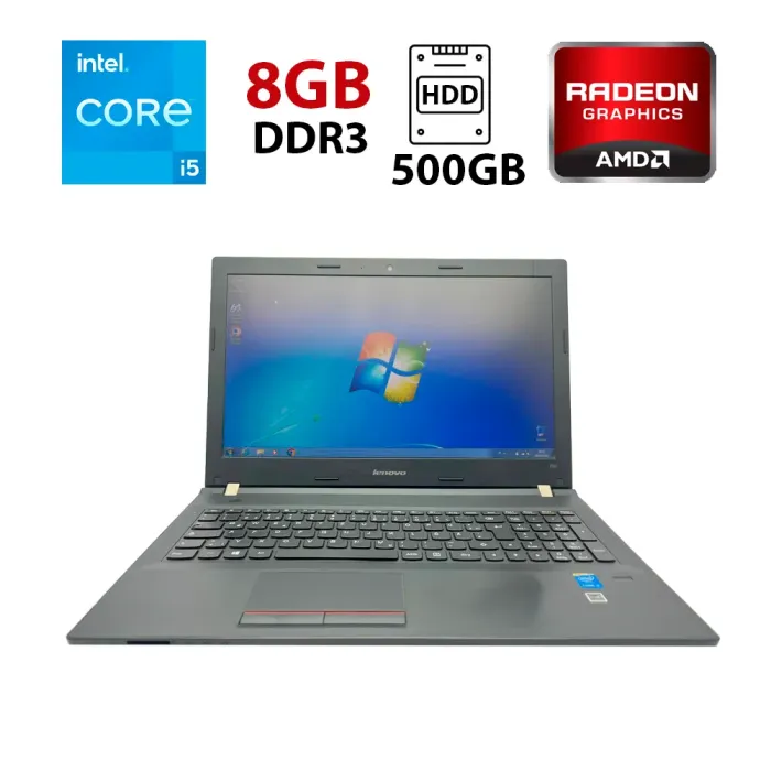 Ноутбук Б-клас Lenovo E50-80 / 15.6" (1366x768) TN / Intel Core i5-2430M (2 (4) ядра по 2.4 - 3.0 GHz) / 8 GB DDR3 / 500 GB HDD / AMD Radeon R5 M330, 2 GB GDDR3, 64-bit / WebCam б/в - зображення 1
