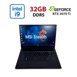 Ігровий ноутбук MSI Stealth GS66 12UGS / 15,6" (1920x1080) IPS / Intel Core i9-12900H (14 (20) ядер по 3,8 - 5,0 ГГц) / 32 ГБ DDR5 / 1000 ГБ SSD / nVidia GeForce RTX 3070 Ti, 8 ГБ GDDR6, 256-біт / Веб-камера б/в