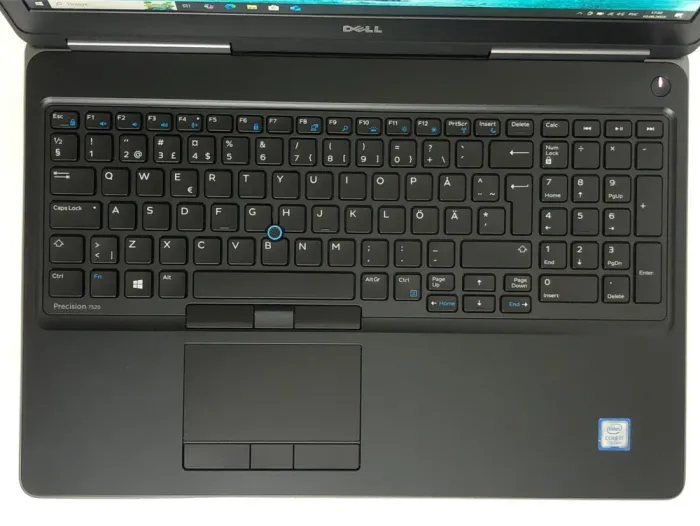 Мобільна робоча станція Б-клас Dell Precision 7520 / 15.6" (1920x1080) IPS / Intel Core i7-7700HQ (4 (8) ядра по 2.8 - 3.8 GHz) / 16 GB DDR4 / 512 GB SSD / nVidia Quadro M2200, 4 GB GDDR5, 128-bit / WebCam / Win 10 Pro б/в - зображення 8