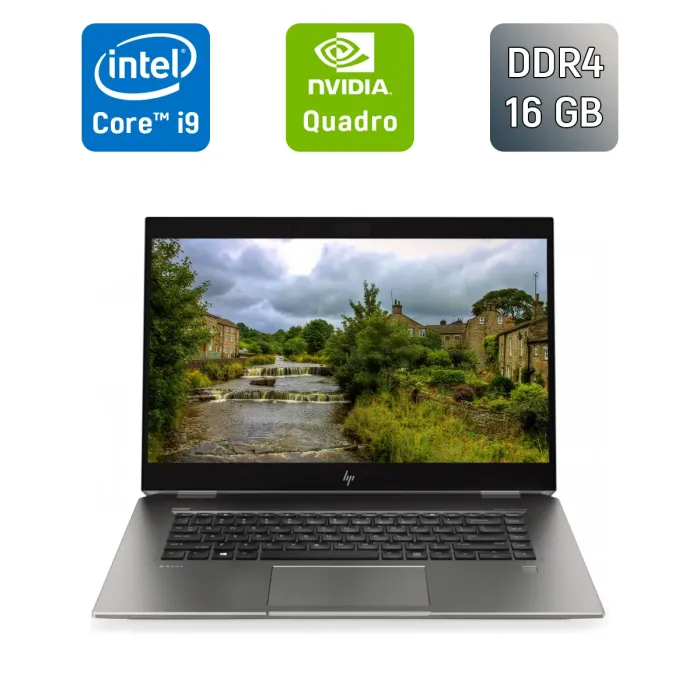 Мобільна робоча станція HP zBook Studio G5 / 15,6" (1920x1080) IPS / Intel Core i9-9880H (8 (16) ядер по 2,3 - 4,8 ГГц) / 16 ГБ DDR4 / 512 ГБ SSD / nVidia Quadro P1000, 4 ГБ GDDR5, 128-біт / TouchID / WebCam / Windows 10 б/в - зображення 1