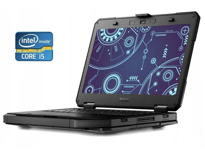 Захищений ноутбук Б-клас Dell Latitude 5414 Rugged / 14" (1366x768) TN / Intel Core i5-6300U (2 (4) ядра по 2.4 - 3.0 GHz) / 16 GB DDR4 / 480 GB SSD / Intel HD Graphics 520 / WebCam / Win 10 Pro б/в - зображення 1