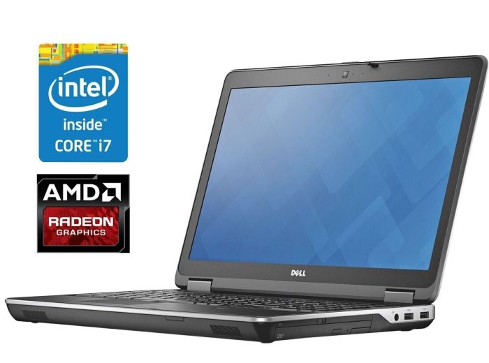 Ноутбук Dell Latitude E6540 / 15.6" (1920x1080) IPS / Intel Core i7-4810MQ (4 (8) ядра по 2.8 - 3.8 GHz) / 16 GB DDR3 / 200 GB SSD + 750 GB HDD / AMD Radeon HD 8790M, 2 GB GDDR5, 128-bit / WebCam б/в - зображення 1