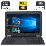 Нетбук Б-клас Dell Latitude E7240 / 12.5" IPS Touch / Intel Core i7-4600U (2(4) ядра по 2.1-3.3GHz) / 8GB DDR3 / 128GB SSD / HD Graphics 4400 / WebCam / HDMI б/в