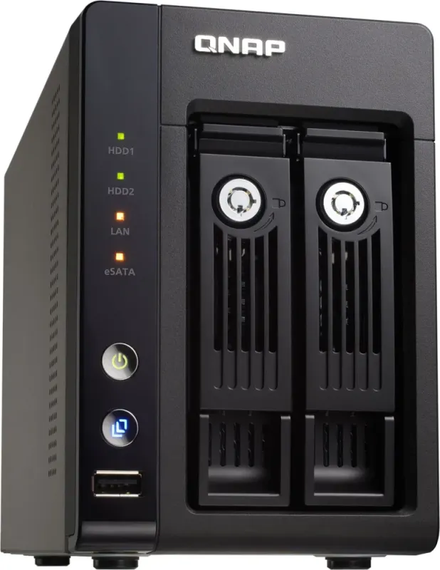 Мережеве сховище QNAP TS-239 Pro II + / Intel Atom D425 (1 (2) ядра по 1.8 GHz) / 1 GB DDR3 / 2x 2000 GB HDD / Intel Graphics / Linux Embedded б/в - зображення 1