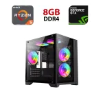 Ігровий ПК FORSAGE Infinity Mini Black Tower / AMD Ryzen 5 5500 (6 (12) ядер по 3,6 - 4,2 ГГц) / 8 ГБ DDR4 / 480 ГБ SSD / nVidia GeForce GTX 1070 Ti, 8 ГБ GDDR5, 256-біт б/в