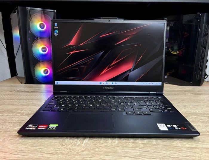 Ігровий ноутбук Lenovo Legion 5 15ACH6H / 15.6" (1920x1080) IPS / AMD Ryzen 5 5600H (6 (12) ядер по 3.3 - 4.2 GHz) / 16 GB DDR4 / 512 GB SSD / nVidia GeForce RTX 3060, 6 GB GDDR6, 192-bit / WebCam б/в - зображення 3