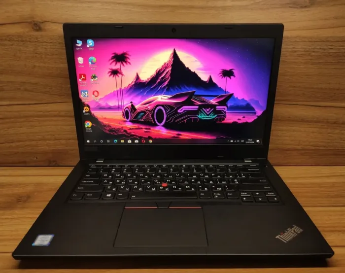 Ультрабук Б-клас Lenovo ThinkPad L480 / 14" (1920x1080) IPS / Intel Core i5-8350U (4 (8) ядра по 1.7 - 3.6 GHz) / 16 GB DDR4 / 480 GB SSD / Intel UHD Graphics 620 / WebCam / Windows 10 б/в - зображення 2