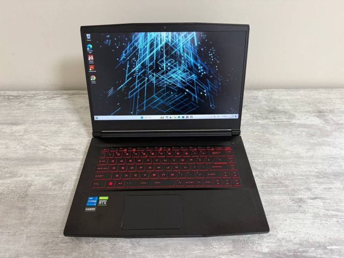 Ігровий ноутбук MSI GF63 Thin 11UC / 15,6" (1920x1080) IPS / Intel Core i5-11400H (6 (12) ядер по 2,7 - 4,5 ГГц) / 16 ГБ DDR4 / 512 ГБ SSD / nVidia GeForce RTX 3050, 4 ГБ GDDR6, 128-біт / WebCam / Win 11 Home б/в - зображення 2