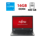 Ноутбук Fujitsu Lifebook U748 / 14" (1920x1080) IPS Touch / Intel Core i5-8250U (4 (8) ядра по 1.6 - 3.4 GHz) / 16 GB DDR4 / 480 GB SSD / Intel HD Graphics 620 / WebCam б/в