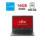 Ноутбук Fujitsu Lifebook U748 / 14" (1920x1080) IPS Touch / Intel Core i5-8250U (4 (8) ядра по 1.6 - 3.4 GHz) / 16 GB DDR4 / 480 GB SSD / Intel HD Graphics 620 / WebCam б/в