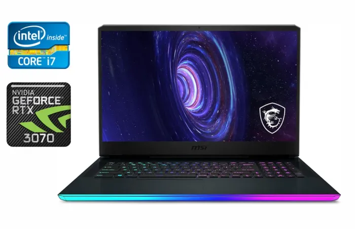 Ігровий ноутбук Б-клас MSI MS-17K2 / 17.3" (1920x1080) IPS / Intel Core i7-10750H (6 (12) ядер по 2.6 - 5.0 GHz) / 32 GB DDR4 / 1000 GB SSD / nVidia GeForce RTX 3070, 8 GB GDDR6, 256-bit / WebCam / Windows 10 б/в - зображення 1