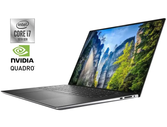 Мобільна робоча станція Dell Precision 5550 / 15.6" (1920x1200) IPS / Intel Core i7-10750H (6 (12) ядер по 2.6 - 5.0 GHz) / 16 GB DDR4 / 512 GB SSD / nVidia Quadro T2000 Max-Q, 4 GB GDDR5, 128-bit / WebCam б/в - зображення 1