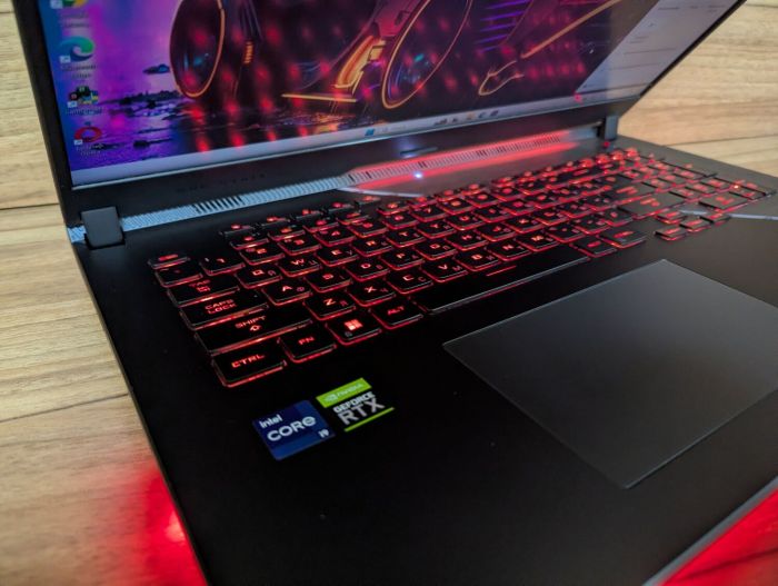 Ігровий ноутбук Asus ROG Strix Scar G733Z / 17.3" (2560x1440) IPS / Intel Core i9-12900H (14 (20) ядер по 3.8 - 5.0 GHz) / 32 GB DDR5 / 1000 GB SSD / nVidia GeForce RTX 3080, 8 GB GDDR6, 256-bit / HDMI / Windows 11 б/в - зображення 8