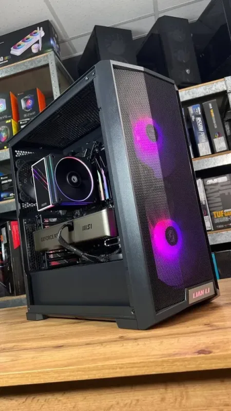 Збірка під замовлення: ігровий ПК Lian Li LanCool 215 Tempered Glass Tower / AMD Ryzen 5 9600X (6 (12) ядер по 3.9 - 5.4 GHz) / 32 GB DDR5 / 2000 GB SSD M.2 / nVidia GeForce RTX 4070 Ti Super, 16 GB GDDR6X, 256-bit / 850W - зображення 3