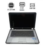 Ноутбук HP G6 1000 / 15.6" (1366x768) TN / Intel Core i3-2310M (2 ядра 4 потока по 2.10 Ghz) / 6 GB DDR3 / 500 GB HDD / AMD Radeon HD 6470M, 1 GB DDR3, 64-bit / WebCam б/в