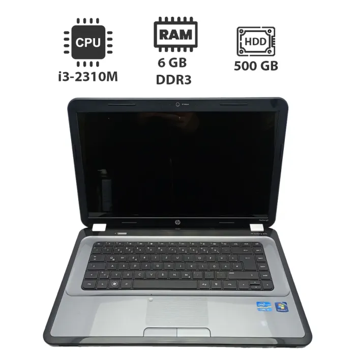 Ноутбук HP G6 1000 / 15.6" (1366x768) TN / Intel Core i3-2310M (2 ядра 4 потока по 2.10 Ghz) / 6 GB DDR3 / 500 GB HDD / AMD Radeon HD 6470M, 1 GB DDR3, 64-bit / WebCam б/в - зображення 1