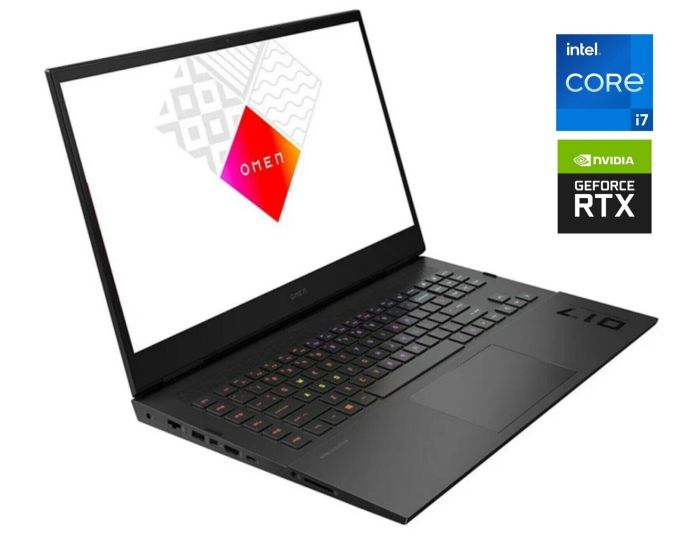 Ігровий ноутбук Б-класу HP Omen 17-ck0372nr / 17,3" (1920x1080) IPS / Intel Core i7-11800H (8 (16) ядер по 2,3 - 4,6 ГГц) / 32 ГБ DDR4 / 960 ГБ SSD / nVidia GeForce RTX 3060, 6 ГБ GDDR6, 192-біт / WebCam б/в - зображення 1