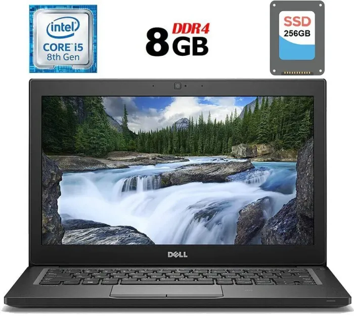 Нетбук Dell Latitude 7290 / 12.5" (1366x768) TN / Intel Core i5-8350U (4 (8) ядра по 1.7 - 3.6 GHz) / 8 GB DDR4 / 256 GB SSD / Intel UHD Graphics 620 / WebCam / USB 3.1 / HDMI б/в - зображення 1