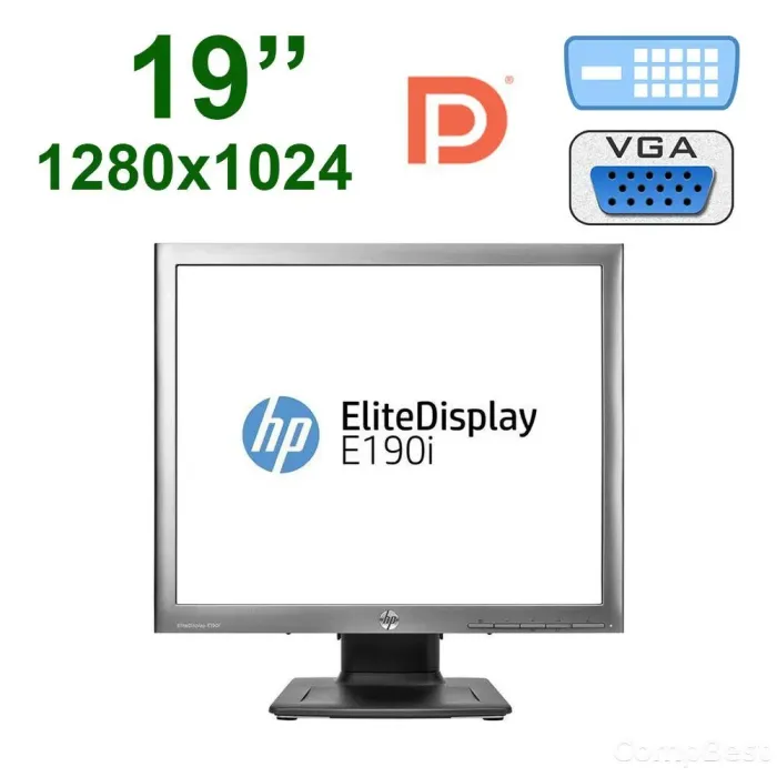 Монітор HP E190i / 19" (1280x1024) IPS / USB, VGA, DVI, DisplayPort б/в - зображення 1