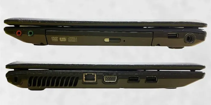 Ноутбук Б-клас Lenovo G560e / 15.6" (1366x768) TN / Intel Celeron T3500 (2 ядра по 2.1 GHz) / 4 GB DDR3 / 120 GB SSD / Intel GMA 4500MHD Graphics / WebCam / АКБ не тримає б/в - зображення 4