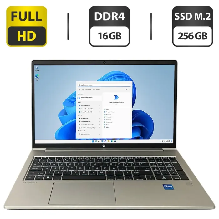 Ультрабук HP ProBook 450 G9 / 15.6" (1920x1080) IPS / Intel Core i5-1235U (10 (12) ядер по 3.3 - 4.4 GHz) / 16 GB DDR4 / 256 GB SSD M.2 / Intel Iris Xe Graphics / WebCam б/в - зображення 1