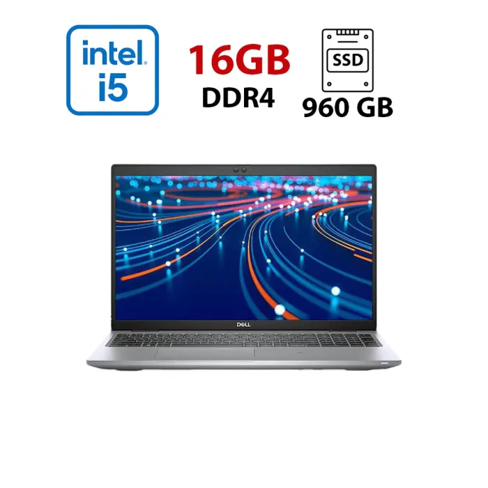 Ультрабук Dell Latitude 5520 / 15.6" (1920x1080) IPS / Intel Core i5-1135G7 (4 (8) ядра по 2.4 - 4.2 GHz) / 16 GB DDR4 / 960 GB SSD / Intel Iris Xe Graphics / WebCam б/в - зображення 1