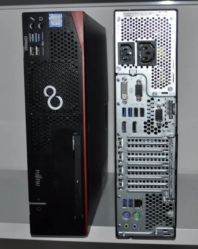 Комп'ютер Fujitsu Esprimo D756 E85+ SFF / Intel Core i5-6500 (4 ядра по 3.2 - 3.6 GHz) / 8 GB DDR4 / 240 GB SSD NEW / Intel HD Graphics 530 / DVD-ROM / DVI б/в - зображення 2