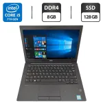 Нетбук Dell Latitude 7280 / 12.5" (1920x1080) IPS / Intel Core i5-7300U (2 (4) ядра по 2.6 - 3.5 GHz) / 8 GB DDR4 / 128 GB SSD / Intel HD Graphics 620 / WebCam б/в