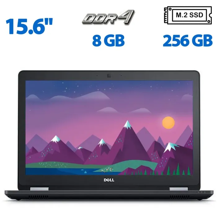 Ноутбук Б-клас Dell Latitude 5580 / 15.6" (1366x768) TN / Intel Core i5-7200U (2 (4) ядра по 2.5 - 3.1 GHz) / 8 GB DDR4 / 256 GB SSD M.2 / Intel HD Graphics 620 / WebCam / HDMI б/в - зображення 1