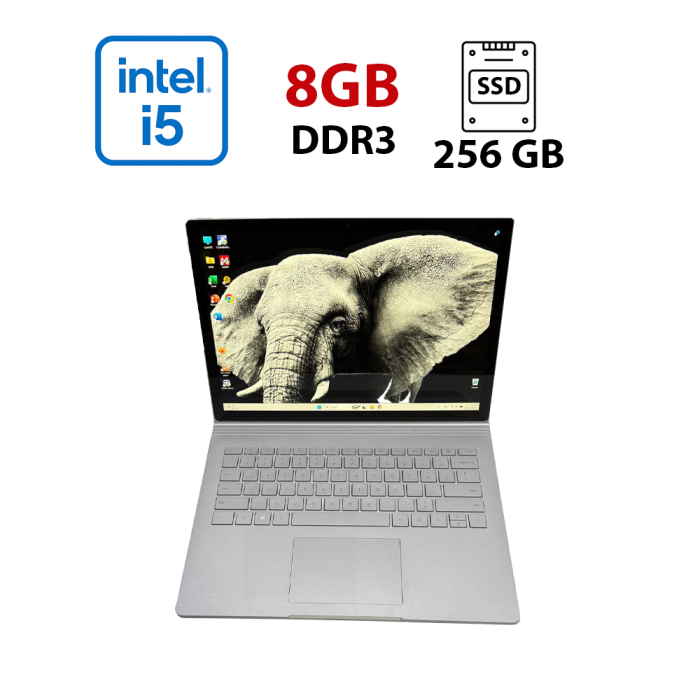 Ультрабук-трансформер Microsoft Surface Book 2 / 13.5" (3000x2000) IPS Touch / Intel Core i5-7300U (2 (4) ядра по 2.6 - 3.5 GHz) / 8 GB DDR3 / 256 GB SSD / Intel HD Graphics 620 / WebCam б/в - зображення 1
