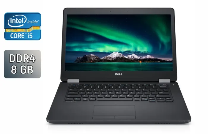 Ультрабук Dell Latitude E5470 / 14" (1366x768) TN / Intel Core i5-6440HQ (4 ядра по 2.6 - 3.5 GHz) / 8 GB DDR4 / 240 GB SSD / Intel HD Graphics 530 / VGA / HDMI б/в - зображення 1