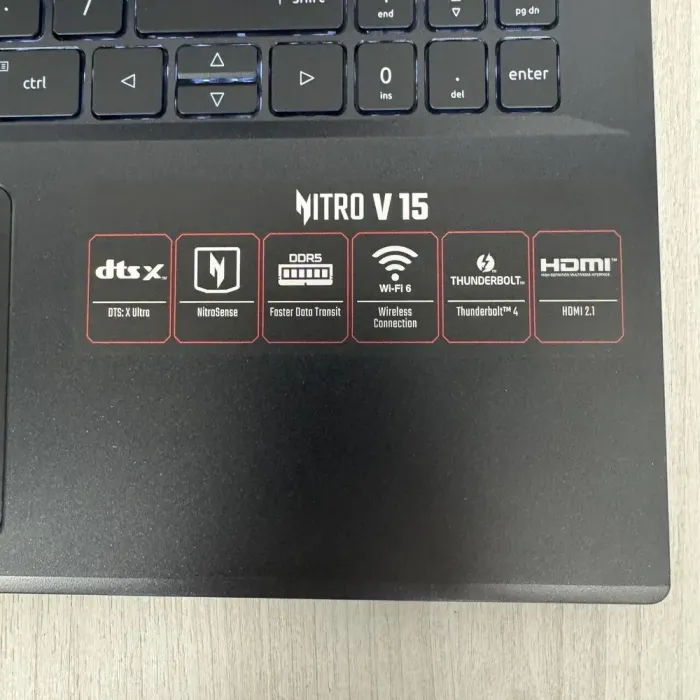 Ігровий ноутбук Acer Nitro V15 ANV15-51 / 15.6" (1920x1080) IPS / Intel Core i7-13620H (10 (16) ядер по 2.4 - 4.9 GHz) / 16 GB DDR5 / 512 GB SSD NVMe / nVidia GeForce RTX 4060, 8 GB GDDR6, 128-bit / WebCam б/в - зображення 9