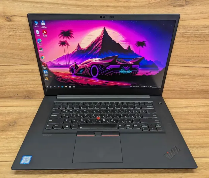 Мобільна робоча станція Lenovo ThinkPad P1 Gen 2 / 15,6" (1920x1080) IPS / Intel Core i7-9850H (6 (12) ядер по 2,6 - 4,6 ГГц) / 16 ГБ DDR4 / 512 ГБ SSD / nVidia Quadro T2000 Max-Q, 4 ГБ GDDR5, 128-біт / WebCam / Fingerprint / Windows 10 б/в - зображення 2