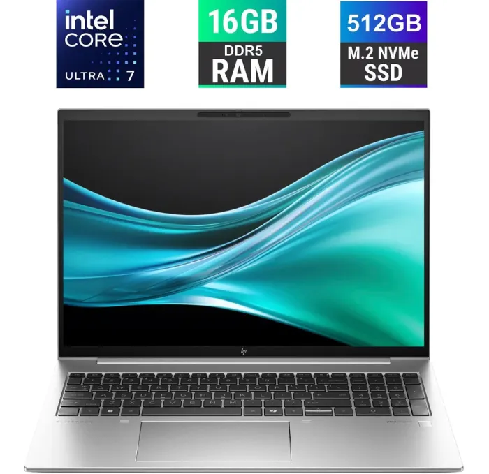 Ультрабук HP EliteBook 860 G11 / 16" (1920x1200) IPS / Intel Core Ultra 7 165U (12 (14) ядер по 1.7 - 4.9 GHz) / 16 GB DDR5 / 512 GB SSD M.2 / Intel Graphics / WebCam / Fingerprint / HDMI б/в - зображення 1