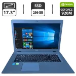 Ноутбук Acer Aspire E5-772 / 17.3" (1600x900) TN / Intel Core i3-5005U (2 (4) ядра по 2.0 GHz) / 8 GB DDR3 / 256 GB SSD / nVidia GeForce 920M, 4 GB GDDR3, 64-bit / WebCam / DVD-ROM б/в