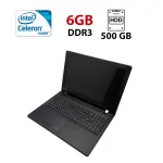 Ноутбук Lenovo 300-15 / 15.6" (1366x768) TN / Intel Celeron N3050 (2 ядра по 1.6 - 2.16 GHz) / 6 GB DDR3 / 500 GB HDD / nVidia GeForce 920M, 1 GB GDDR3, 64-bit / WebCam б/в