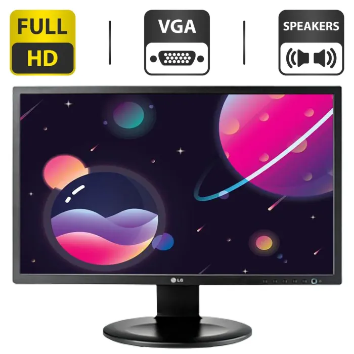 Монітор LG 24MB35PM-B / 24" (1920x1080) IPS / VGA / DVI / Вбудовані колонки 2x 2W / VESA 100x100 б/в - зображення 1