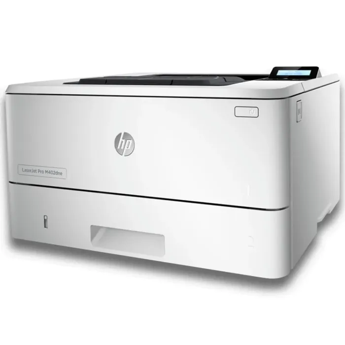 Принтер HP LaserJet Pro M402dne / Лазерний монохромний друк / 1200x1200 dpi / A4 / 38 стор / хв / USB 2.0, Ethernet / Дуплекс б/в - зображення 1