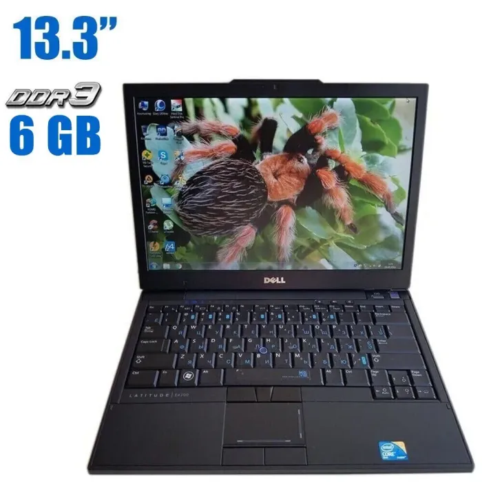 Ноутбук Dell Latitude E4300 / 13.3" (1280x800) TN / Intel Core 2 Duo SP9400 (2 ядра по 2.4 GHz) / 6 GB DDR3 / 128 GB SSD / Intel GMA X4500MHD Graphics / WebCam / DVD-RW б/в - зображення 1