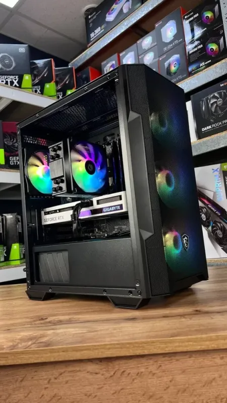 Збірка під замовлення: комп'ютер MSI MAG Forge M100R Black Tower / Intel Core i5-12400F (6 (12) ядер по 2.5 - 4.4 GHz) / 16 GB DDR4 / 500 GB SSD M.2 / nVidia GeForce RTX 3070, 8 GB GDDR6, 256-bit / 650W б/в - зображення 2