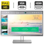 Монітор HP EliteDisplay E233/23" (1920x1080) IPS/VGA, HDMI, DP, USB-Hub/VESA 100x100/Pivot + Кабель живлення б/в
