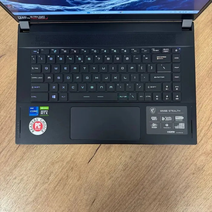 Ігровий ноутбук MSI GS66 Stealth 11UE / 15.6" (1920x1080) IPS / Intel Core i7-11800H (8 (16) ядер по 2.3 - 4.6 GHz) / 16 GB DDR4 / 1000 GB SSD / nVidia GeForce RTX 3060, 6 GB GDDR6, 192-bit / WebCam б/в - зображення 7