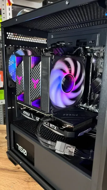 Збірка під замовлення: ігровий ПК MSI MAG Forge M100R Black Tower / AMD Ryzen 7 5700X3D (8 (16) ядер по 3.4 - 4.5 GHz) / 32 GB DDR4 / 2000 GB SSD M.2 / nVidia GeForce RTX 4070, 12 GB GDDR6X, 192-bit / 750W - зображення 4